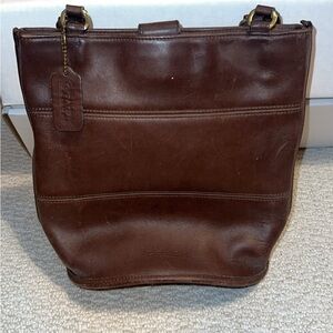 Coach Chocolate Brown Leather Shoulder Bag